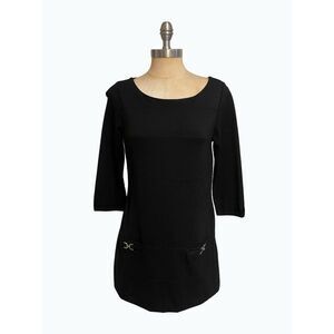 White House Black Market Black Tunic Mini dress Small